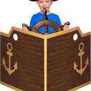 3 Pcs Pirate Ship Wheel Cardboard Cutout Nautical Pirate Party Decorations Set 2 Pcs Cardboard Cutout Large Pirate Captain Photo Props Back Drops for Pirate Party Halloween Home Outdoor Decorations