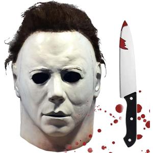 Horror Movie Killer Mask Scary Halloween Mask Full Head Cosplay Masquerade Headgear Costume Props for Adults (Style 2)