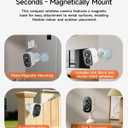 4 Pack 2.5K Security Camera Wireless Outdoor, 2.4G WiFi Battery Powered Outdoor Camera, Magnetic Mount Cameras for Home Security, Color Night Vision, Spotlight, Siren Alarm, 2-Way Talk