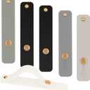 Phone Grips Strap Holder for Hand Grip, Adhesive Cellphone Case Accessories Sticky Gripper Handle Holders for Back of Phone with Finger Loop for Kindle, iPhone, iPad - 4 x Grey, Black, White