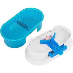 EQUADOSE Pill Cutter V2, Professional Medical Pill Splitter for Large, Small, and Tiny Pills, with Double Stainless Steel Blades & Centering Device, Ideal for Cutting Tablets, Vitamins into Quarters