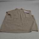 UANEO Sweater Vest Women Mock Neck Casual Cropped Knit Pullover Cap Sleeve Sweater for Women Top Spring (Small, Lightkhaki)