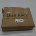 Dish Drying Rack - Small Dish Rack for Kitchen Counter, Stainless Steel Dish Drainer with Utensil Holder and Drainboard (Black)