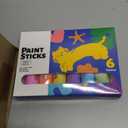 Gilprop 20 Sets Tempera Paint Sticks 120 Pcs 6 Colors Washable Quick Drying Art Solid Tempera Paint Stick Bulk Crafts Supplies(Macaron)