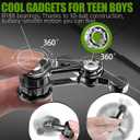 2 x Metal Fidget Spinner Toy for Adult Cool Gadgets Gifts for Teen Boy Silent Figette Office Desk Toy Anxiety Stress Relief Item Quiet Calming Down Autism ADHD Tools Valentines Day Gifts for Him Men, Small