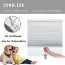 Changshade Blackout Cordless Cellular Shades Honeycomb Window Blinds, Room Darkening Black Out Light Blocking Thermal Insulated Pull Down 1.5" Cell for Bedroom, Bathroom, Shade Size 31" Wx72 H, White