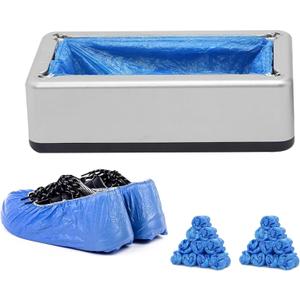 Shoe Covers Dispenser with 200pcs Shoe Cover Disposable Non Slip, User-Friendly and Reliable Shoe Cover Machine, Fits Size Up to 11 US Men, Widely Applicable in Indoor