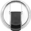 Simple Modern Tumbler Flip Lid | Reusable Replacement ONLY Fits Threaded, Stainless Steel Classic Collection Vessels | Classic Collection | Clear (Lid Only)