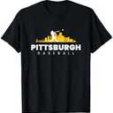 Pittsburgh Baseball Vintage Minimalist Retro Baseball Lover T-Shirt, M