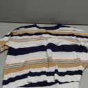 Plus Size Clothes for Women Fall Fashion Clothes 3/4 Length Sleeve Womens Tops Crochet Sweater Tunic Loose Fit Dressy Striped Navy Blue Color Block XL