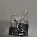 Puroma Lock Keyed Padlock, 2 Pack Aluminum Locks with 3 Keys Alike, 7/8 Inch Locker Lock 43mm Small Padlocks for Gate, Fence, Shed, Toolbox, School Gym Locker, 1.1 Inch, 2 Pack, Black