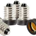 ELECTOP 5 Pack E14 to E12 Adapter Converters Light Sockets Lamp Holder
