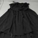 Scarlet Darkness Renaissance Dress Women Chiffon Spaghetti Strap Corset Dress, Extra Large, Black 