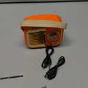 Retro Bluetooth Speaker, Vintage Wireless Speaker,Portable Mini Radio Old Fashion Style for Room Decor Kitchen Desk Bedroom Office,Supports TWS Pairing for iPhone,Android Devices (Orange)