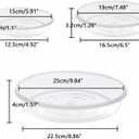 Clear Plastic Plant Pot Saucers,Plant Tray Flower Pot Drip Tray for Indoor Outdoor Garden Plants(15pack-Outer 15cm/6;19cm/7.5"; 25cm/10)