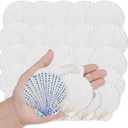 SINKOO 25 PCS Small Scallop Shells 2"-3" White Natural Seashell for DIY Craft Mermaid Beach Wedding Home Decoration