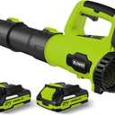 Leaf Blower, 21V Electric Cordless Blower, 2 X 2.0Ah Batteries and Charger Included, Lightweight Leaf Blower for Patio Cleaning, Lawn Care, Blowing Leaves and Dust, etc.