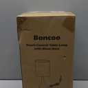 Boncoo Touch Control Table Lamp, 3 Way Dimmable Simple Night Light Lamp with White Lampshade Silver Metal Base, Small Bedside Table Lamp for Bedroom, Office, Dorm, A19 9W 3000K Bulb Included