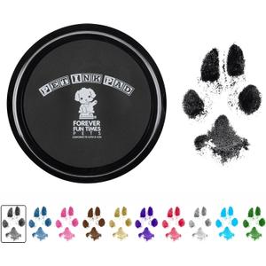 Pet Paw Print Impression Kit | Dog Ink Paw Print Kit | Pet Paw Print Kit | an Easy to Use Paw Print Stamp Pad for Dogs | Contains an Ink Pad for Dog Paw Prints That You Can Treasure (Black, Big)