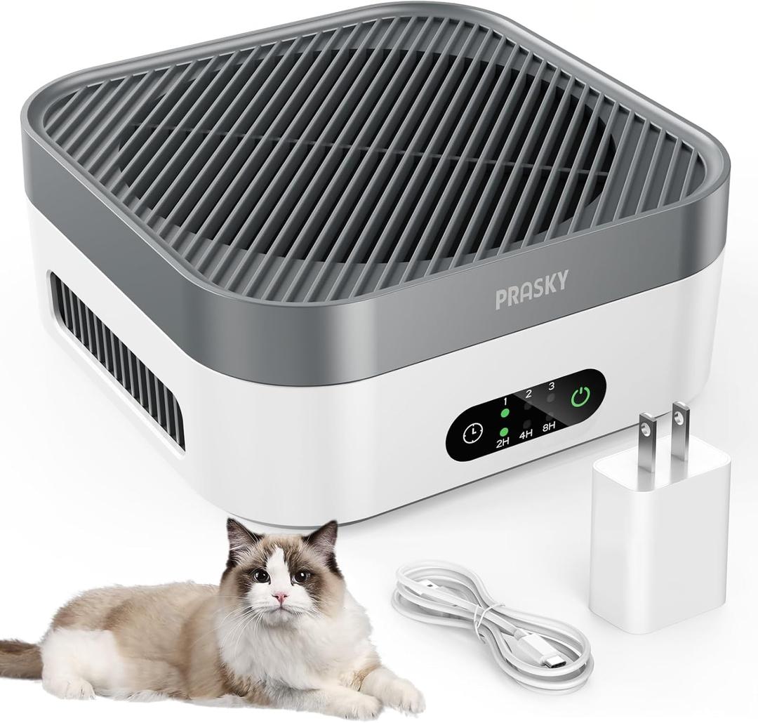 Air Purifiers for Home, H13 True HEPA Filter Captures Smoke Odor Pet Dander, Portable Quiet Car Air Purifier for RV/Desk/Bedroom/Office, Covers up to 600 Ft, Timer (White Gray)