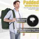 Backpack Laundry Bag, 115L Heavy Duty Extra Large College Laundry Backpack, Dirty Clothes Bag with Shoulder Straps, Laundry Hamper Bag with Drawstring Closure for College Dorm, Apartment Army Green