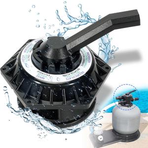 272531 Hi-Flow 6-way Multiport Top Valve Compatible with Pentair Sand Dollar Pool and Spa Sand Filters, 1-1/2 inch Clamp Style Valve, Replace 262504 262505 262506
