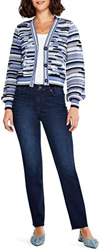 NIC+ZOE Women's Crochet Blues Cardigan, Large 