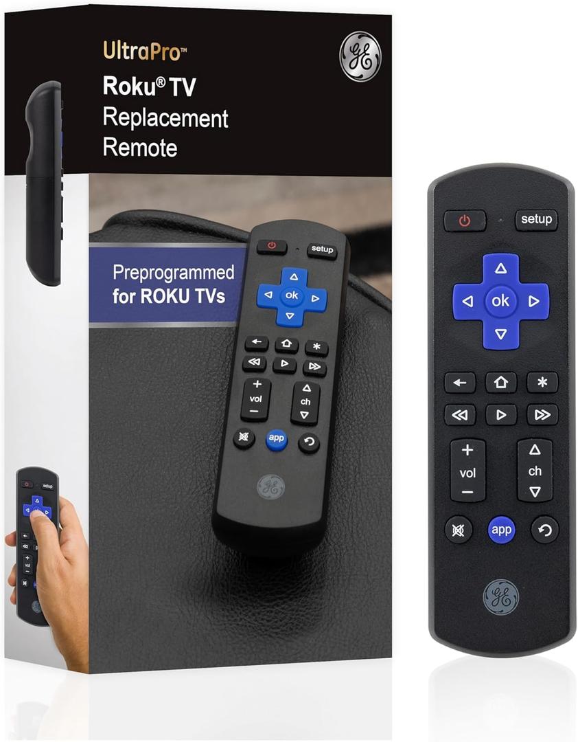 GE Roku TV Remote Replacement Only for ROKU TV and TCL Roku TV Remote/ONN/Hisense/Sharp/Element/Westinghouse/Philips Roku 66814