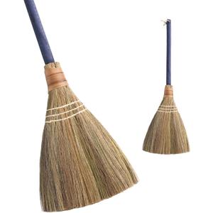 Handmade Whisk Sweeping Broom - Brooms for Wedding Jumping Ceremony Halloween DIY Decoration - Vietnamese Straw Soft Broom - 12.2" Width, 28.35" Length