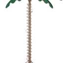 VINGLI 4FT Lighted Palm Tree for Outside Patio Christmas Trees for Outdoor Decorations LED Artificial Palm Tree for Pool Lawn Party