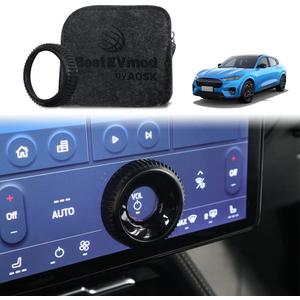 AOSKonology BestEvMod Volume Control Knob Metal Cover Compatible with Mach E Mach-E 2026 2025 2024 2023 2022 2021 Accessories Shift Switch Knob Metal Cover Zinc Alloy SNAP in Design (Volume, Black)