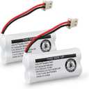 Kruta BT162342 BT262342 Cordless Phone Batteries Compatible with BT183342 BT283342 BT166342 BT266342 VTech CS6114 CS6419 CS6719 at&T EL52300 CL80111 Handset Telephone (Pack of 2)
