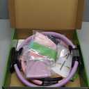 Pilates Ring and Ball Set with Resistance Bands - Pilates Equipment for Home Workout - 14'' & 12'' Pilates Rings, 2 Pilates Balls, 5 Resistance Bands for Toning Arms, Thighs/Legs & Core (Purple & Cyan)