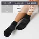CS CELERSPORT 6 Pack Men's Ankle Socks with Cushion, Sport Athletic Running Socks (Black, XL)