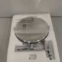 Gospire 9 Inch Extra Large Wall Mounted Mirror with 1X/10X Magnification, 360 Swivel & Extendable, Chrome Polished Finish for Bathroom Vanity, Shaving & Makeup (Men & Women) (Silvery)