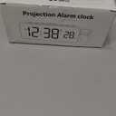 Netzu Projection Alarm Clock for Bedroom Ceiling, Small Compact Plug-in Digital Clocks with 180 Rotatable Projector, Temperature 4 Levels Birghtness, 3 Volumes and Snooze (Black)