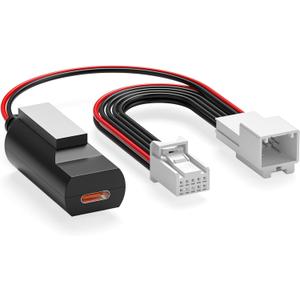 10 Pin Type B Dash Cam Power Adapter for Select Toyota/Lexus/Subaru Models - Car Rearview Mirror DashCam Power Adapter with 4 USB Cable - PD20W 5V/9V/12V