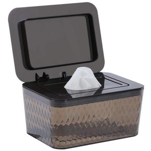 Wipes Dispenser Seal-Designed Wipe Dispenser Holder Wipes Case Box for Bathroom Keep Wipes Fresh, Dust-Proof & Non-Slip (Brown)
