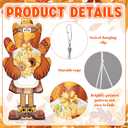 6 Pcs Thanksgiving Turkey Windsocks Thanksgiving Outdoor Decorations Boy Girl Turkey Hanging Windsocks for Tree Lawn Patio Fall Yard Decor for Home Party Garden Wall Balcony Decoration