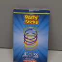 PartySticks Ultra Bright Glow Sticks Bulk Party Supplies 100 Pack - 8" Glow in the Dark Light Up Halloween Party Favors, Glow Decorations, Neon Party Necklaces and Bracelets with Connectors