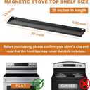 30" Magnetic Stove Top Shelf, Stainless Steel Kitchen Over Stove Spice Rack