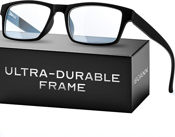 IBOANN Reading Glasses for Men Readers Mens Stylish Blue Light Blocking Computer Eyeglasses