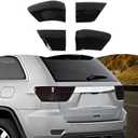 RT-TCZ Smoked Black Tail Light Lamp Cover Guard Trim Decoration Exterior Accessories for Jeep Grand Cherokee 2011-2013