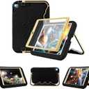 for Cute iPad 9th 8th 7th Generation Case with Screen Protector Full Body Protection Kids iPad 10.2 Case iPad Pro 10.5 inch Case iPad Air 3 Case with Anti-Slip Handle Stand Black