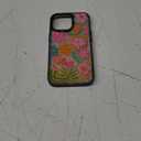 Compatible for iPhone 13 Pro Case Cute Aesthetic - Durable Fashion Funny Phone Case - Girly Passion Flower Pattern Print Cover Design for Woman Girl 6.1 inches Black