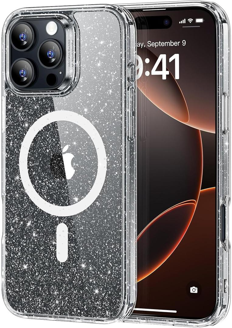 ESR for iPhone 16 Pro Case, Camera Control Cover, Compatible with MagSafe, Shockproof Military-Grade Protection, Magnetic Phone Case for iPhone 16 Pro, Classic Hybrid Case, Clear Shimmer