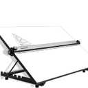Liquidraw Drafting Board - 20" x 26" | Parallel Motion Bar Table Has 6 Adjustable Working Angles | Includes Drawing Board Clips & Set Square | for Artists, Architects, Students & Professionals