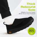 OrthoComfoot Men's Orthopedic Diabetic Extra Wide Walking Shoes: Comfortable Arch Support Slip-On Loafers for Plantar Fasciitis, Adjustable Easy Top Orthotic Shoes for Foot and Heel Pain Relief (K1-black)