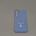 Designed for Samsung Galaxy S24 Plus 6.7'' with Magnetic Ring Stand[Compatible with Mag-Safe][Military-Grade Protection] Slim Liquid Silicone S24 Plus Phone Case for Men Wowen,Blue