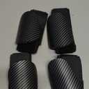 Mini Shin Guards Soccer-2 Pairs Small shin Guards and 2 Pairs Strap Shin Fixed Straps for 4-6,Match Equipment Protective Tiny shinguards Soccer (XS(H: 3.1 in,W: 2.1 in), Carbon pattern)
